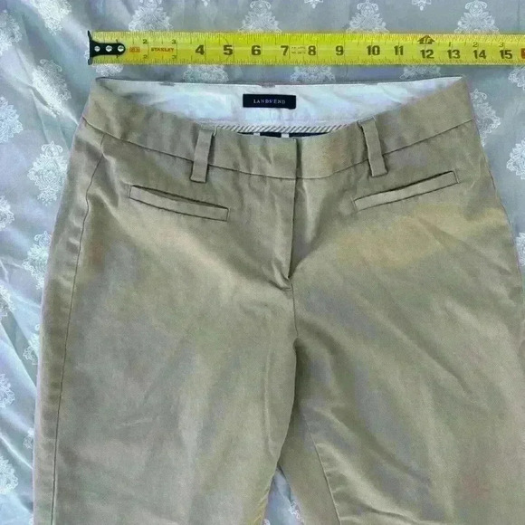 Lands End Mid Rise Classic Straight Leg Chino Ankle Pants Women’s Size 2 - Picture 6 of 10